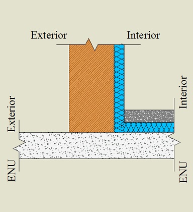 Laje isolada pelo interior